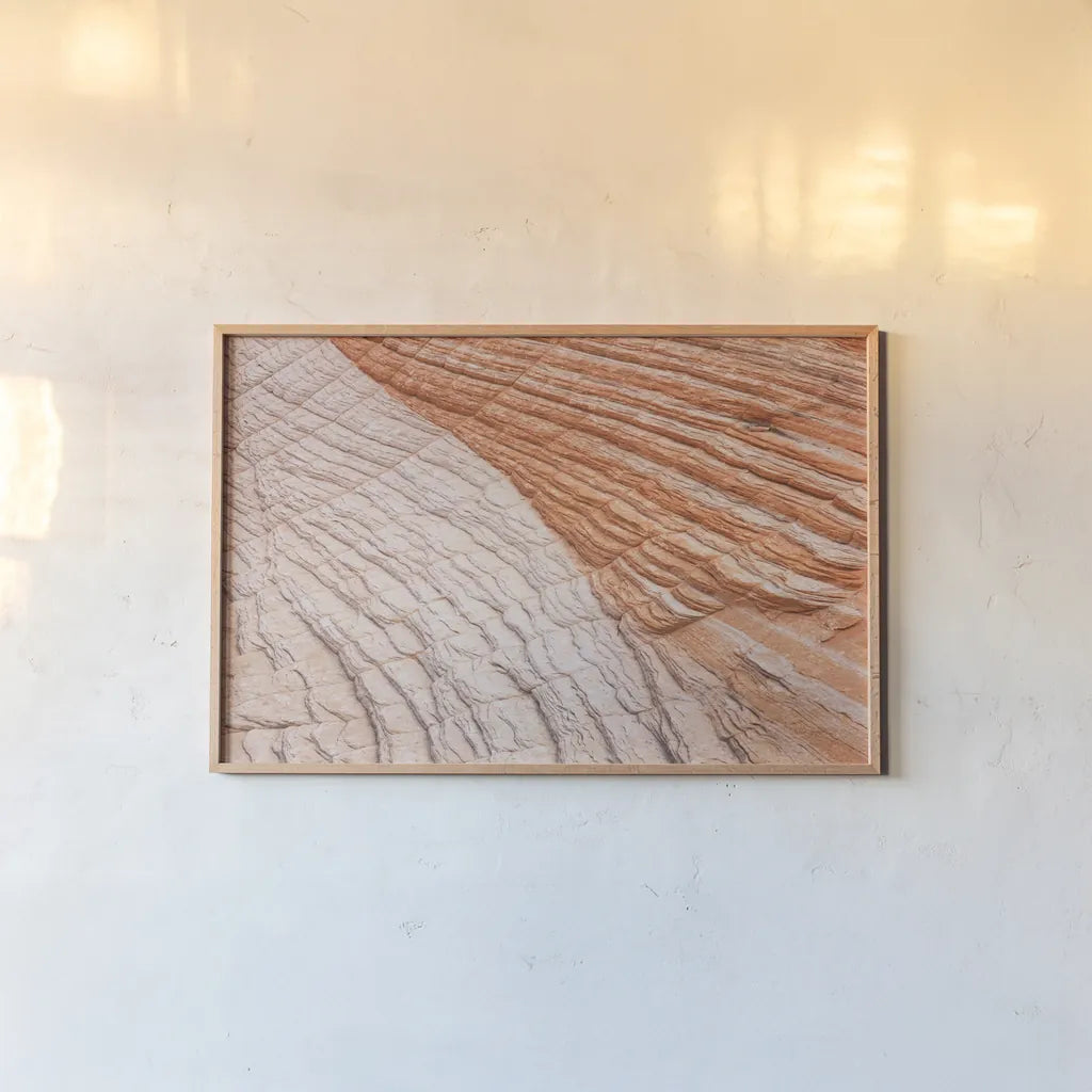 Coyote Buttes VI by Alan Majchrowicz. shown as a paper print in a natural frame. Available as a archival giclee rolled canvas, fine art paper, or poster print. SKU 53285i.