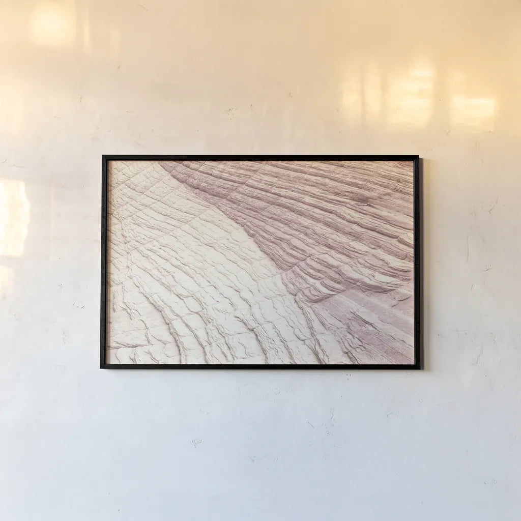 Coyote Buttes VI Blush by Alan Majchrowicz. shown as a paper print in a black flame. Available as a archival giclee rolled canvas, fine art paper, or poster print. SKU 53658i.