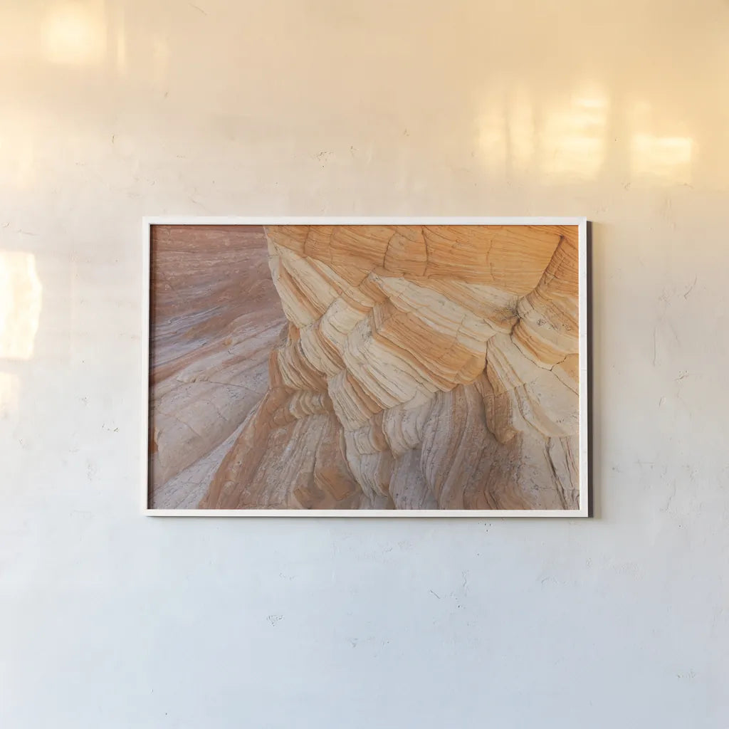 Coyote Buttes VII by Alan Majchrowicz. shown as a paper print in a white frame. Available as a archival giclee rolled canvas, fine art paper, or poster print. SKU 53286i.