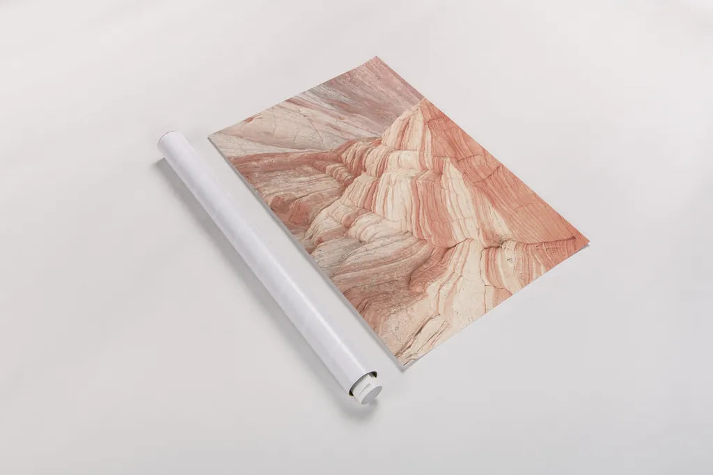Coyote Buttes VII Blush by Alan Majchrowicz. shown as a rolled paper print. Available as archival giclee rolled canvas, fine art paper, or poster print. SKU 53659i.