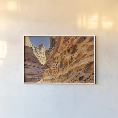 Crack Canyon I by Alan Majchrowicz. shown as a paper print in a white frame. Available as a archival giclee rolled canvas, fine art paper, or poster print. SKU 53587i.