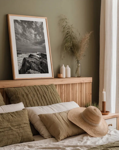 Daleys Point by Alan Majchrowicz. shown as a paper print in a natural frame. Available as a archival giclee rolled canvas, fine art paper, or poster print. SKU 88893h.