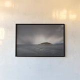 Deception Pass Island by Alan Majchrowicz. shown as a paper print in a black flame. Available as a archival giclee rolled canvas, fine art paper, or poster print. SKU 71203i.