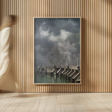 Diablo Dam by Alan Majchrowicz. shown as over sized large wall art. Available as an archival giclee rolled canvas, fine art paper, or poster print. SKU 101144h.