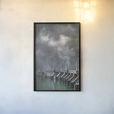 Diablo Dam by Alan Majchrowicz. shown as a paper print in a black flame. Available as a archival giclee rolled canvas, fine art paper, or poster print. SKU 101144h.