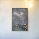 Diablo Dam by Alan Majchrowicz. shown as a paper print in a natural frame. Available as a archival giclee rolled canvas, fine art paper, or poster print. SKU 101144h.