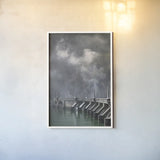 Diablo Dam by Alan Majchrowicz. shown as a paper print in a white frame. Available as a archival giclee rolled canvas, fine art paper, or poster print. SKU 101144h.