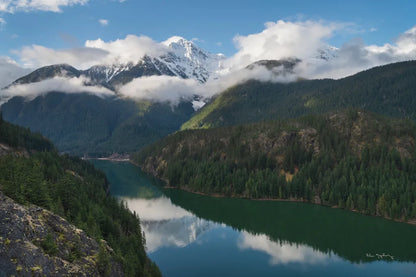 Diablo Lake and Colonial Peak by Alan Majchrowicz. SKU 101145i. Archival Giclee Fine art print for wall decor.