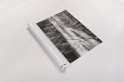 Double Falls I by Alan Majchrowicz. shown as a rolled paper print. Available as archival giclee rolled canvas, fine art paper, or poster print. SKU 43961h.