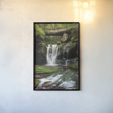 Elakala Falls West I by Alan Majchrowicz. shown as a paper print in a black flame. Available as a archival giclee rolled canvas, fine art paper, or poster print. SKU 50161h.