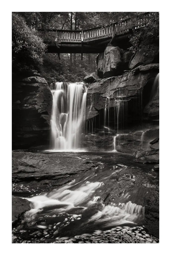 Elakala Falls West I BW by Alan Majchrowicz. SKU 50163h. Archival Giclee Fine art print for wall decor.