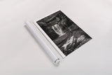 Elakala Falls West I BW by Alan Majchrowicz. shown as a rolled paper print. Available as archival giclee rolled canvas, fine art paper, or poster print. SKU 50163h.