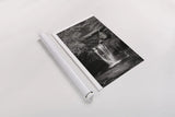 Elakala Falls West II BW by Alan Majchrowicz. shown as a rolled paper print. Available as archival giclee rolled canvas, fine art paper, or poster print. SKU 50164h.