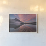 Emerald Lake by Alan Majchrowicz. shown as a paper print in a white frame. Available as a archival giclee rolled canvas, fine art paper, or poster print. SKU 90658i.