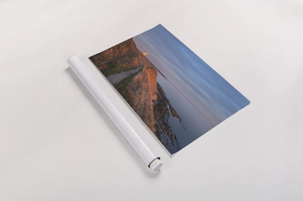 Evening Light Over Cattle Point by Alan Majchrowicz. shown as a rolled paper print. Available as archival giclee rolled canvas, fine art paper, or poster print. SKU 86300i.