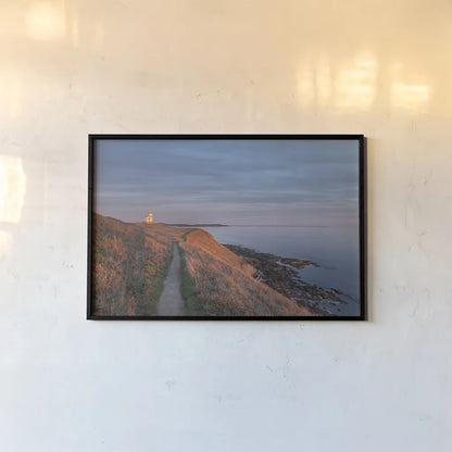 Evening Light Over Cattle Point by Alan Majchrowicz. shown as a paper print in a black flame. Available as a archival giclee rolled canvas, fine art paper, or poster print. SKU 86300i.