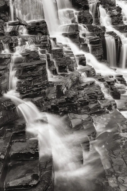 Falls on McDonald Creek by Alan Majchrowicz. SKU 43795h. Archival Giclee Fine art print for wall decor.