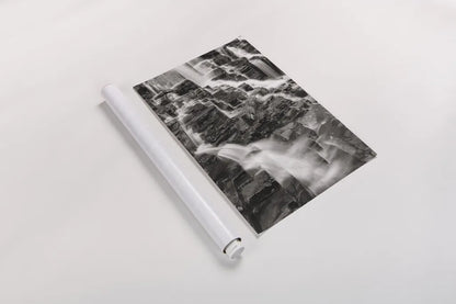 Falls on McDonald Creek by Alan Majchrowicz. shown as a rolled paper print. Available as archival giclee rolled canvas, fine art paper, or poster print. SKU 43795h.