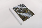 Falls on McDonald Creek color by Alan Majchrowicz. shown as a rolled paper print. Available as archival giclee rolled canvas, fine art paper, or poster print. SKU 48125h.