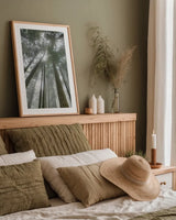 Fir Trees II by Alan Majchrowicz. shown as a paper print in a natural frame. Available as a archival giclee rolled canvas, fine art paper, or poster print. SKU 30203h.