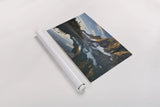 Floe Lake Reflection III by Alan Majchrowicz. shown as a rolled paper print. Available as archival giclee rolled canvas, fine art paper, or poster print. SKU 28100i.