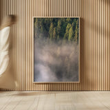 Fog and Forest II by Alan Majchrowicz. shown as over sized large wall art. Available as an archival giclee rolled canvas, fine art paper, or poster print. SKU 77235h.