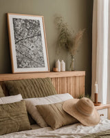Foliage I by Alan Majchrowicz. shown as a paper print in a natural frame. Available as a archival giclee rolled canvas, fine art paper, or poster print. SKU 43770h.