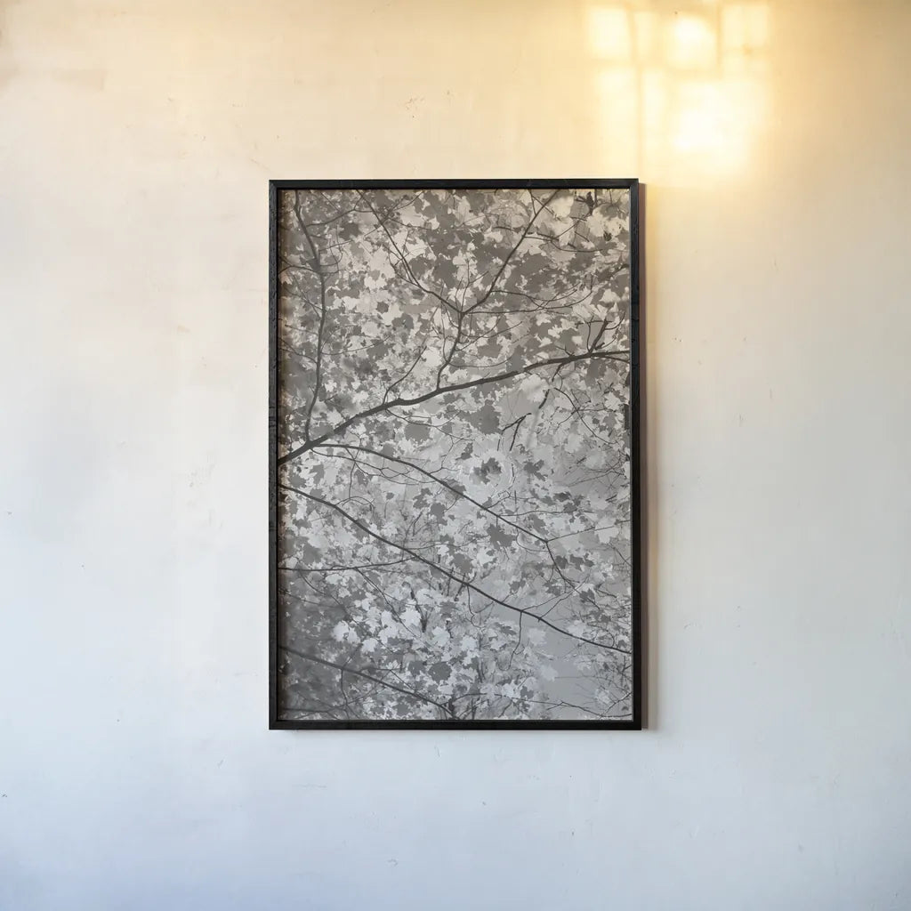 Foliage I by Alan Majchrowicz. shown as a paper print in a black flame. Available as a archival giclee rolled canvas, fine art paper, or poster print. SKU 43770h.