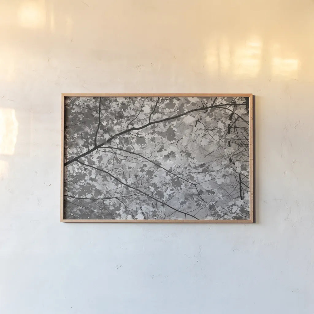 Foliage II by Alan Majchrowicz. shown as a paper print in a natural frame. Available as a archival giclee rolled canvas, fine art paper, or poster print. SKU 43769i.