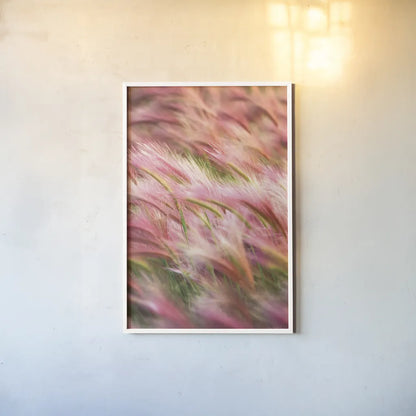 Foxtail Barley IV by Alan Majchrowicz. shown as a paper print in a white frame. Available as a archival giclee rolled canvas, fine art paper, or poster print. SKU 52315h.