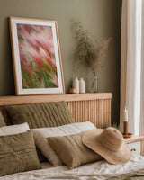Foxtail Barley V by Alan Majchrowicz. shown as a paper print in a natural frame. Available as a archival giclee rolled canvas, fine art paper, or poster print. SKU 52316h.