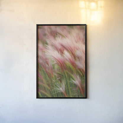 Foxtail Barley V by Alan Majchrowicz. shown as a paper print in a black flame. Available as a archival giclee rolled canvas, fine art paper, or poster print. SKU 52316h.