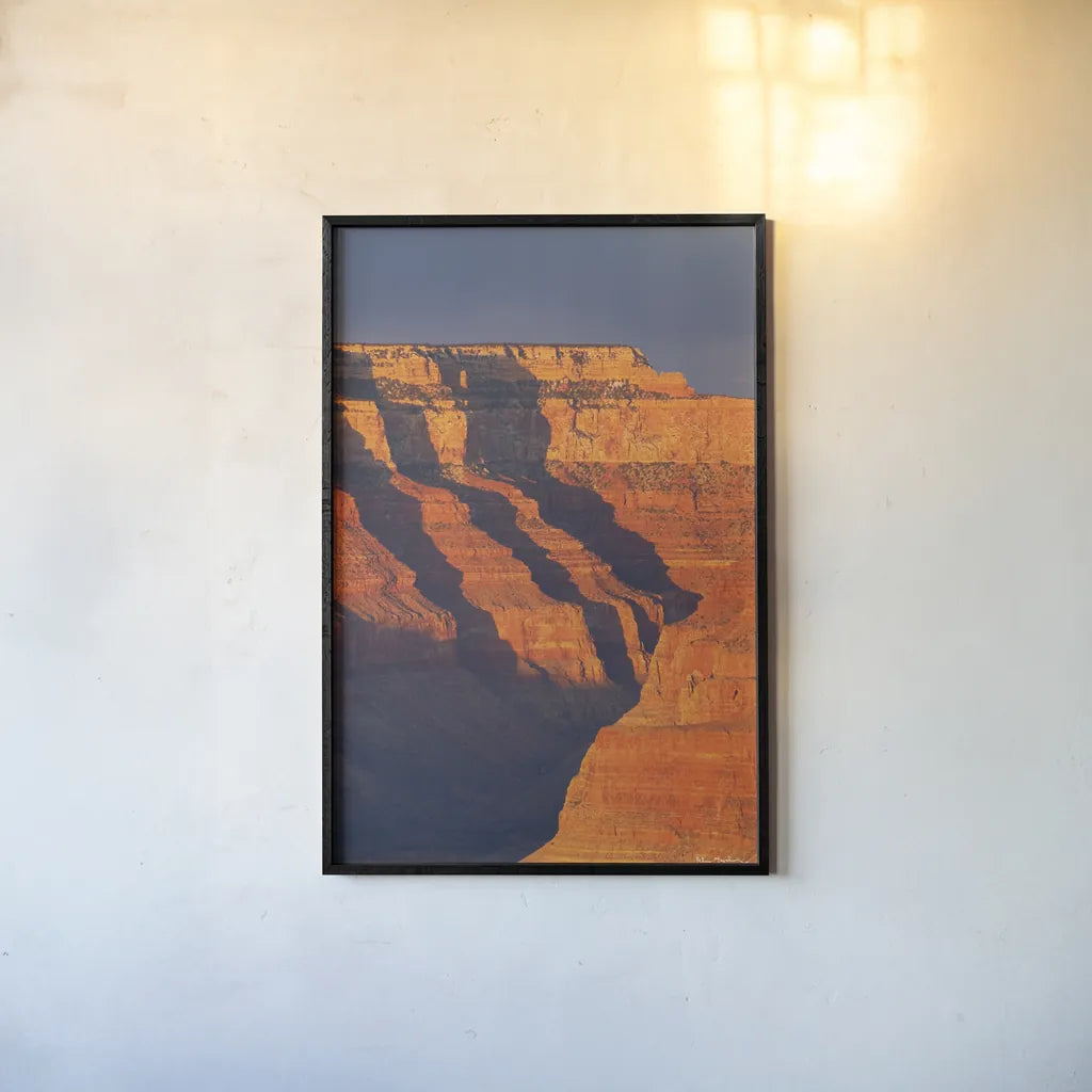 Grand Canyon from Mather Point by Alan Majchrowicz. shown as a paper print in a black flame. Available as a archival giclee rolled canvas, fine art paper, or poster print. SKU 84031h.