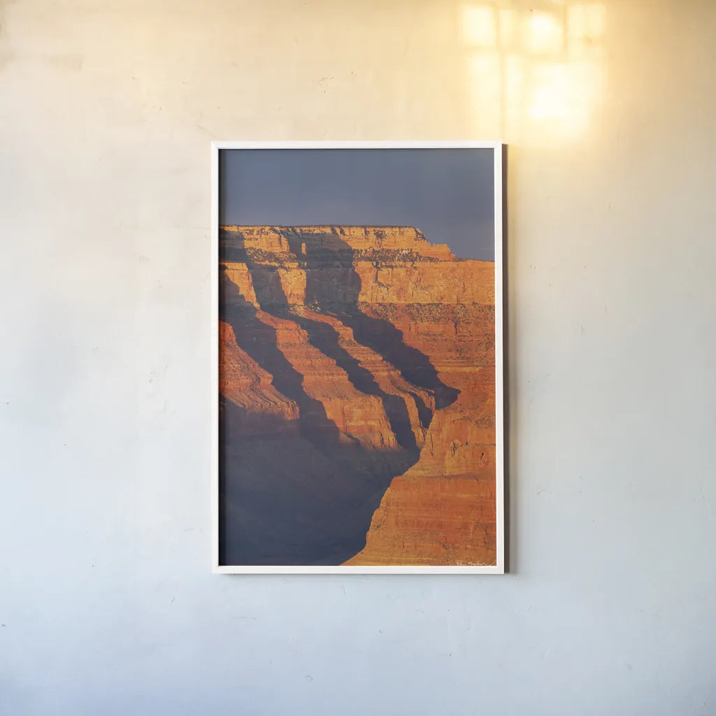 Grand Canyon from Mather Point by Alan Majchrowicz. shown as a paper print in a white frame. Available as a archival giclee rolled canvas, fine art paper, or poster print. SKU 84031h.