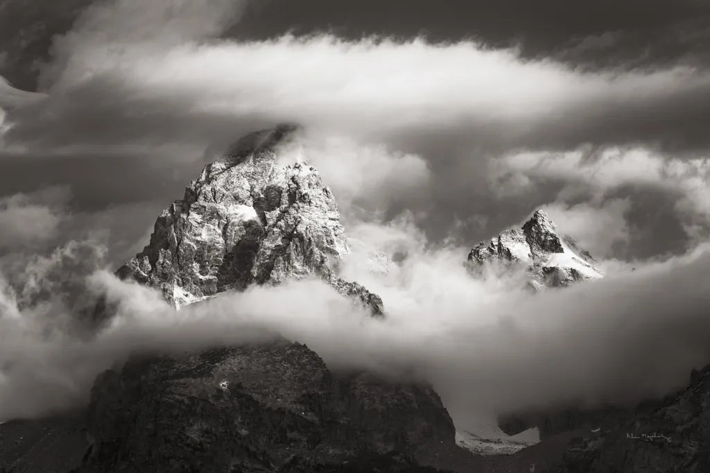 Grand Teton Clouds by Alan Majchrowicz. SKU 64540i. Archival Giclee Fine art print for wall decor.