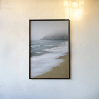 Gray Whale Cove by Alan Majchrowicz. shown as a paper print in a black flame. Available as a archival giclee rolled canvas, fine art paper, or poster print. SKU 46107h.