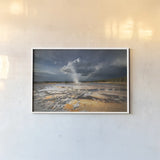 Great Fountain Geyser by Alan Majchrowicz. shown as a paper print in a white frame. Available as a archival giclee rolled canvas, fine art paper, or poster print. SKU 80843i.