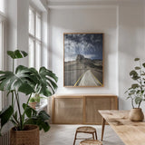 Guadalupe Mountains National Park by Alan Majchrowicz. shown as a print in a natural wood frame in a dining room. Available as a archival giclee rolled canvas, fine art paper, or poster print. SKU 84040h.