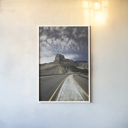 Guadalupe Mountains National Park by Alan Majchrowicz. shown as a paper print in a white frame. Available as a archival giclee rolled canvas, fine art paper, or poster print. SKU 84040h.