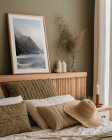 Haceta Head by Alan Majchrowicz. shown as a paper print in a natural frame. Available as a archival giclee rolled canvas, fine art paper, or poster print. SKU 77237h.