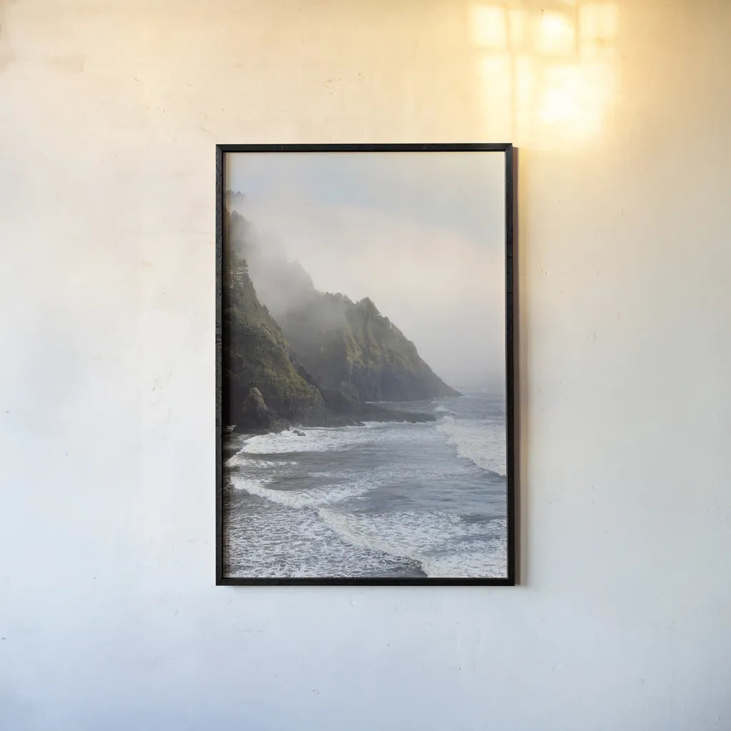 Haceta Head by Alan Majchrowicz. shown as a paper print in a black flame. Available as a archival giclee rolled canvas, fine art paper, or poster print. SKU 77237h.