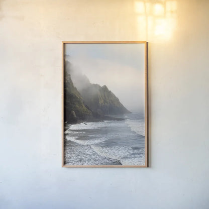 Haceta Head by Alan Majchrowicz. shown as a paper print in a natural frame. Available as a archival giclee rolled canvas, fine art paper, or poster print. SKU 77237h.