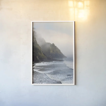 Haceta Head by Alan Majchrowicz. shown as a paper print in a white frame. Available as a archival giclee rolled canvas, fine art paper, or poster print. SKU 77237h.