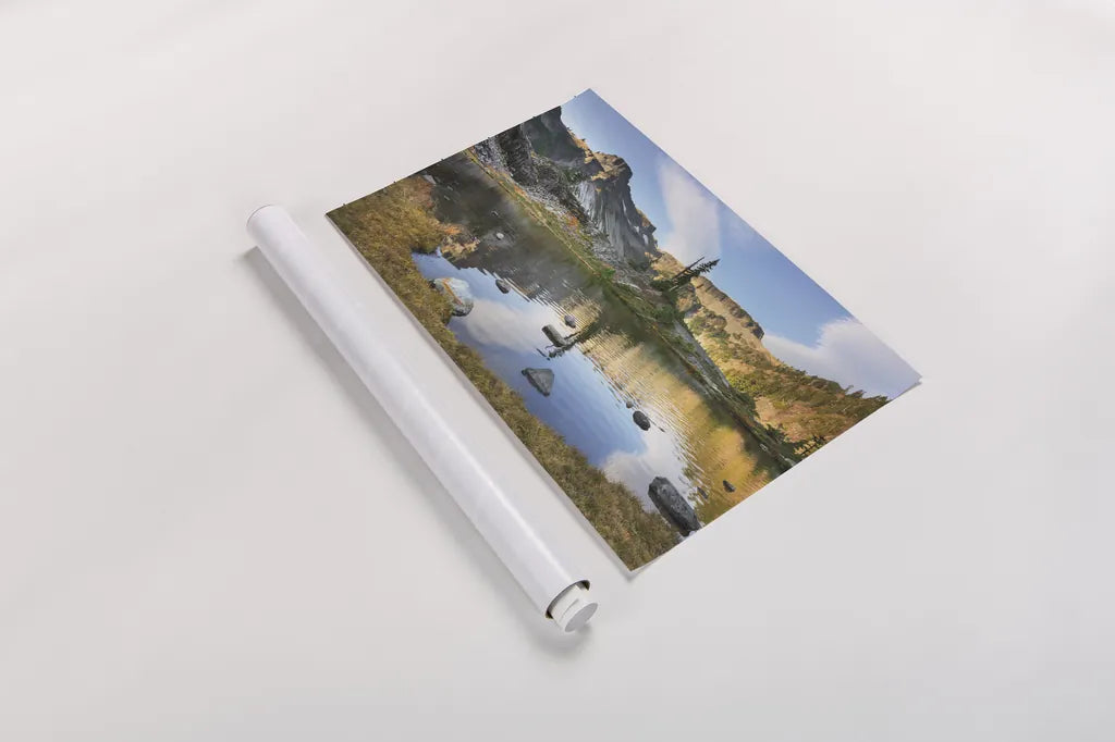 Heather Meadows in Autumn by Alan Majchrowicz. shown as a rolled paper print. Available as archival giclee rolled canvas, fine art paper, or poster print. SKU 62395i.