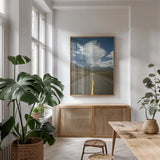 Highway 93 in Idaho by Alan Majchrowicz. shown as a print in a natural wood frame in a dining room. Available as a archival giclee rolled canvas, fine art paper, or poster print. SKU 68096h.