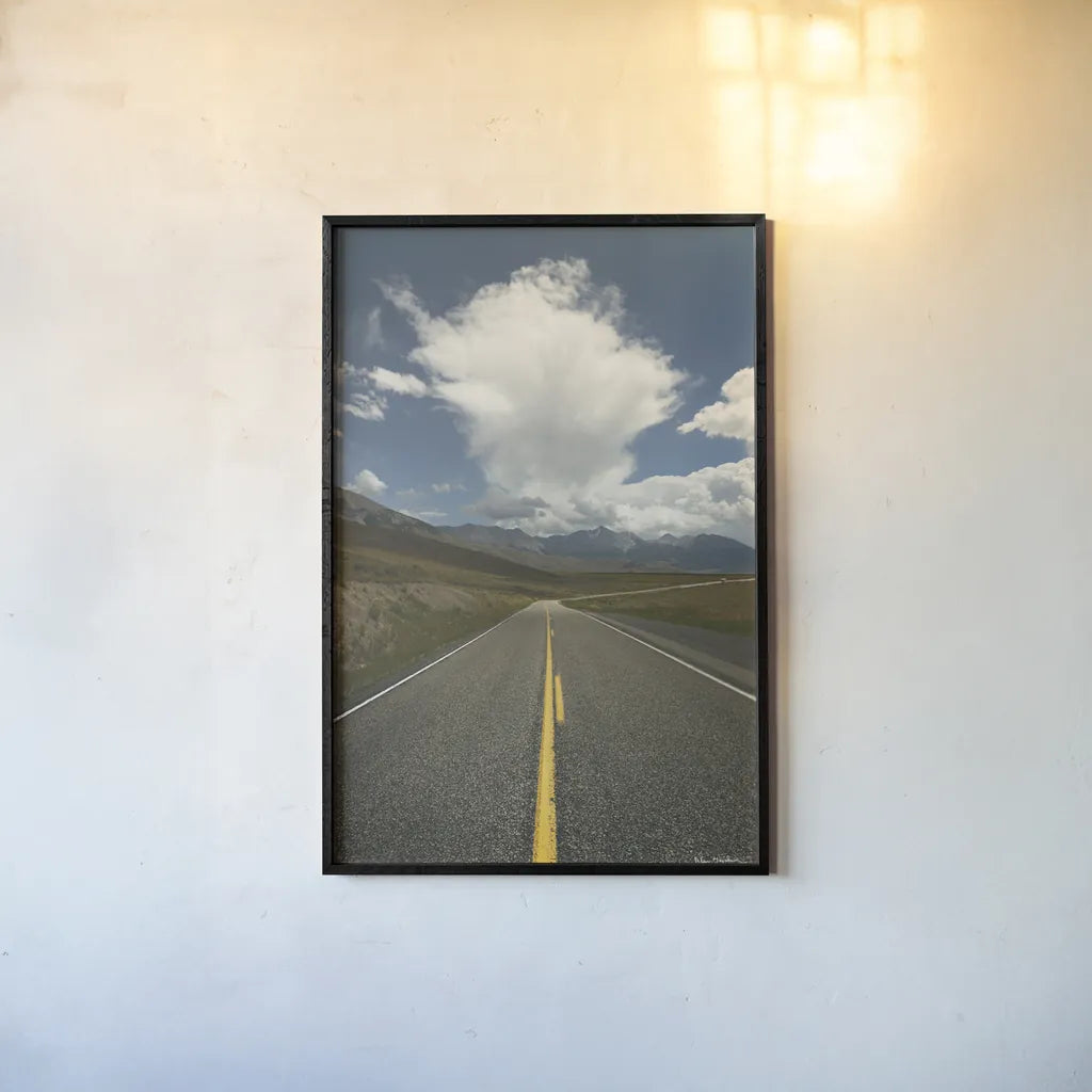Highway 93 in Idaho by Alan Majchrowicz. shown as a paper print in a black flame. Available as a archival giclee rolled canvas, fine art paper, or poster print. SKU 68096h.