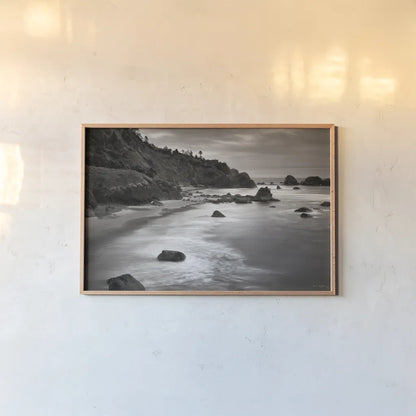 Indian Beach I by Alan Majchrowicz. shown as a paper print in a natural frame. Available as a archival giclee rolled canvas, fine art paper, or poster print. SKU 16583i.
