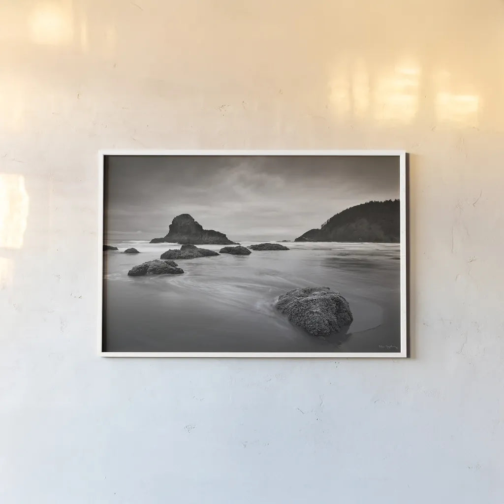 Indian Beach II by Alan Majchrowicz. shown as a paper print in a white frame. Available as a archival giclee rolled canvas, fine art paper, or poster print. SKU 16584i.