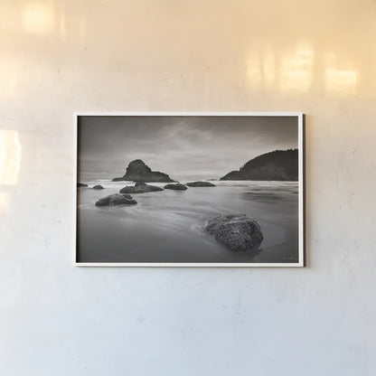 Indian Beach II by Alan Majchrowicz. shown as a paper print in a white frame. Available as a archival giclee rolled canvas, fine art paper, or poster print. SKU 16584i.