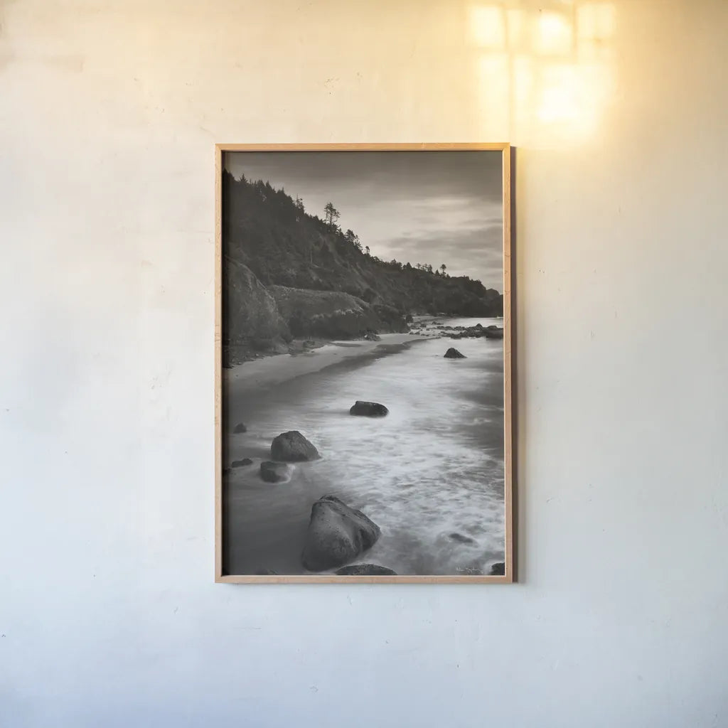 Indian Beach III by Alan Majchrowicz. shown as a paper print in a natural frame. Available as a archival giclee rolled canvas, fine art paper, or poster print. SKU 43962h.